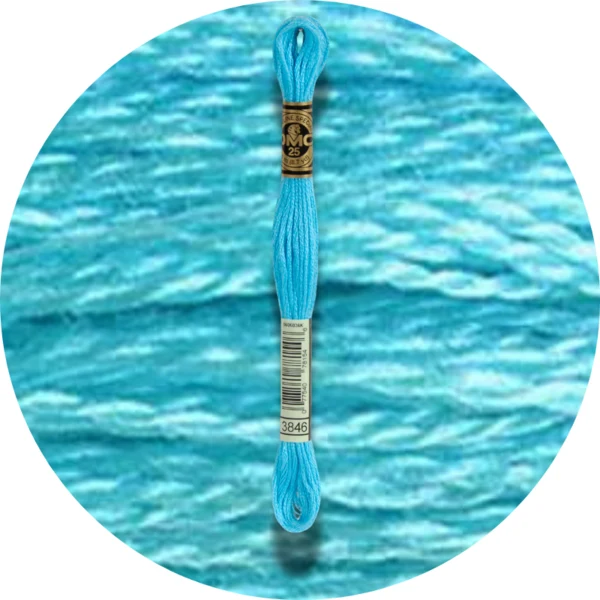 DMC Mouliné Spécial 25 Broderigarn, Ensfarvet, Blå/Lilla nuancer